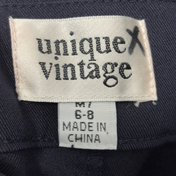 Unique Vintage Navy Blue Sedgewick Jumpsuit Retro 70's M 6/8 Nautical Wide Leg - Picture 5 of 9